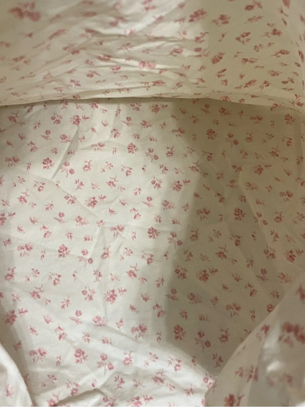 2 VTG Ralph Lauren Calico Red Floral Cotton USA Made Ruffle Trim Pillow Cases